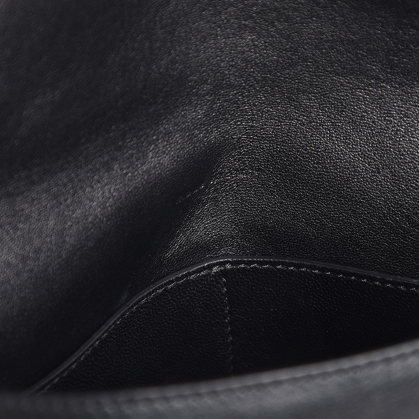 Smooth Calfskin Flap Clasp Bag Black