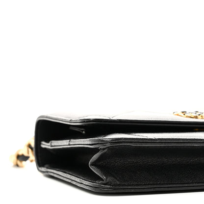 Chanel Lambskin Quilted Chanel 19 Wallet On Chain WOC Black 10 of 12