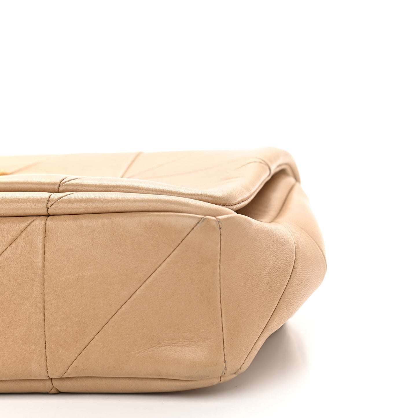 Lambskin Patchwork Monogram Medium Jamie Beige