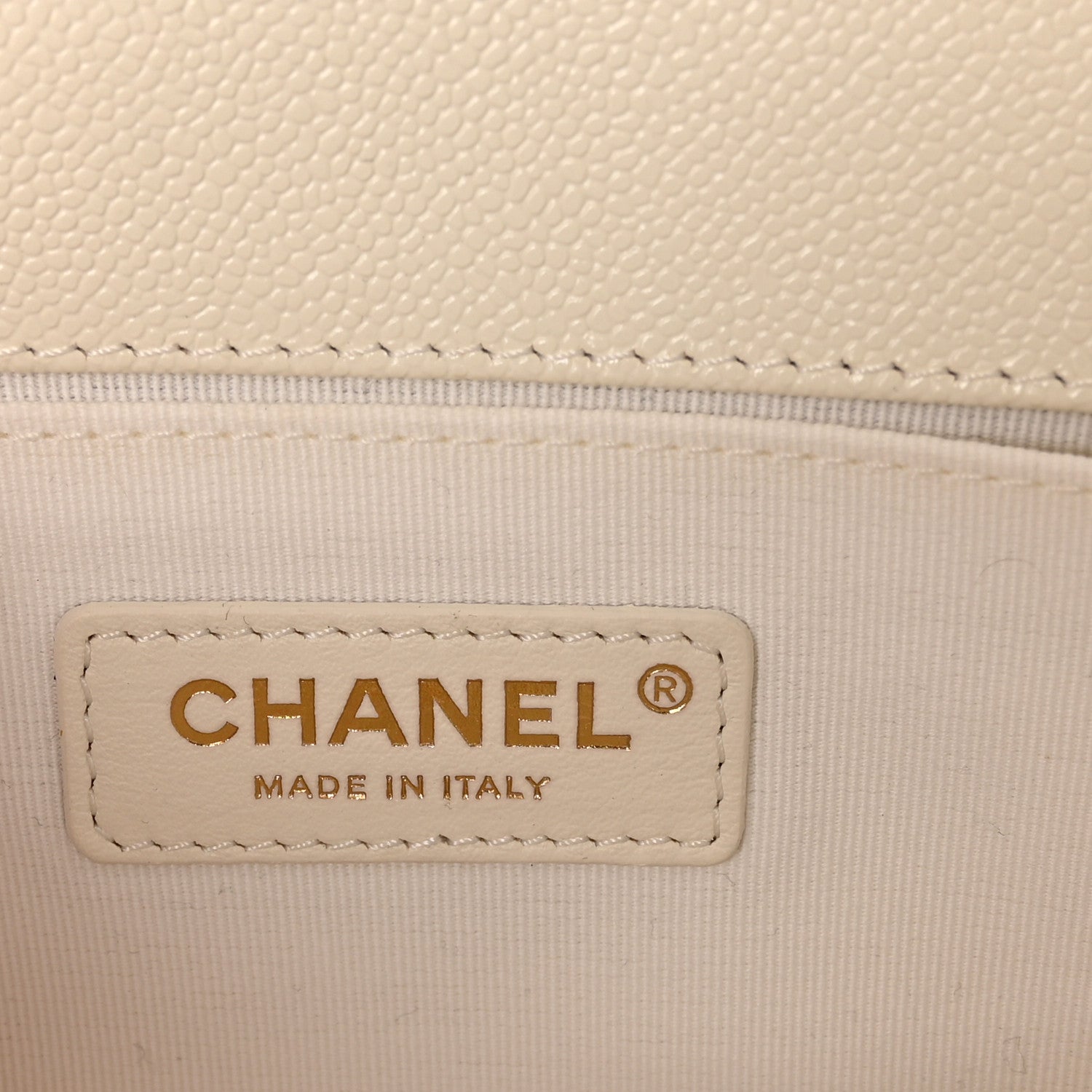 Chanel Caviar Quilted Medium Boy Flap White 6 of 10