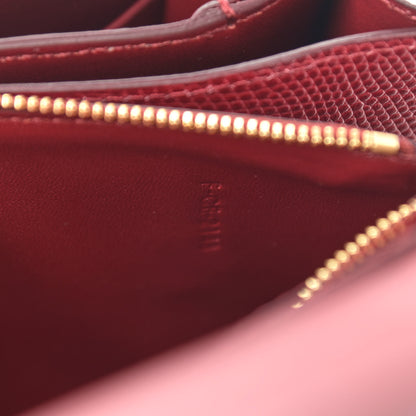 Celine Lizard Medium Classic Box Flap Bag Ruby 7 of 11
