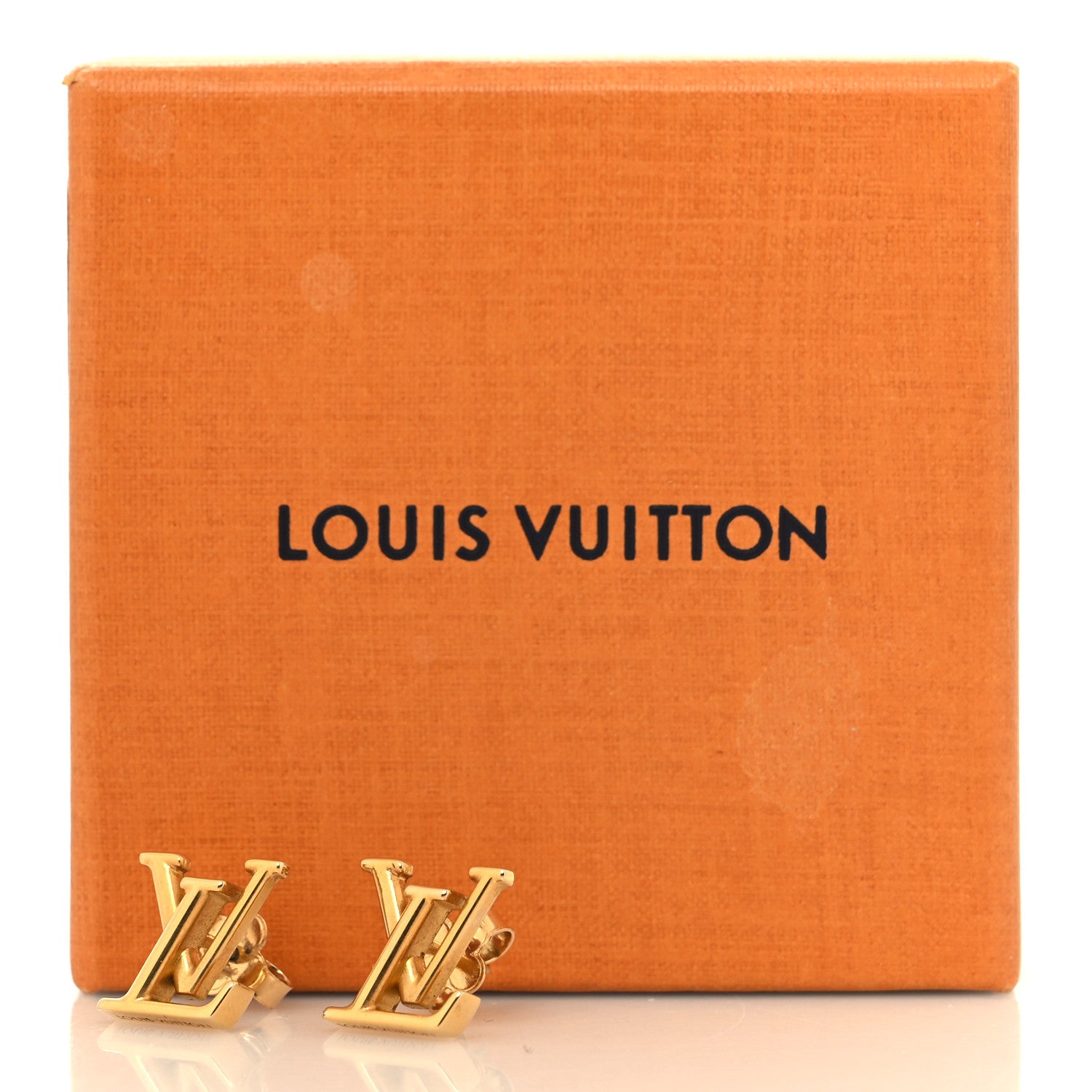 Louis Vuitton Metal LV Iconic Earrings Gold 6 of 6