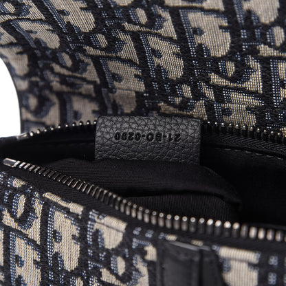 Christian Dior Oblique Mini Saddle Bag Blue 8 of 9