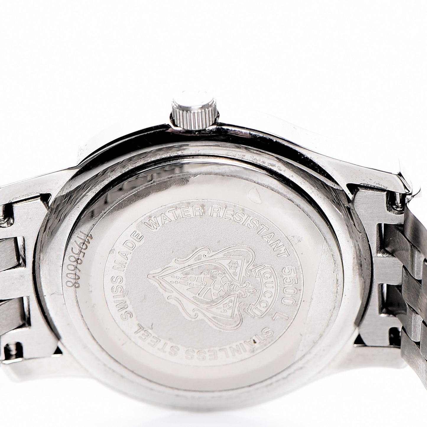 Stainless Steel Diamond 27mm 5500L Quartz Watch Brown