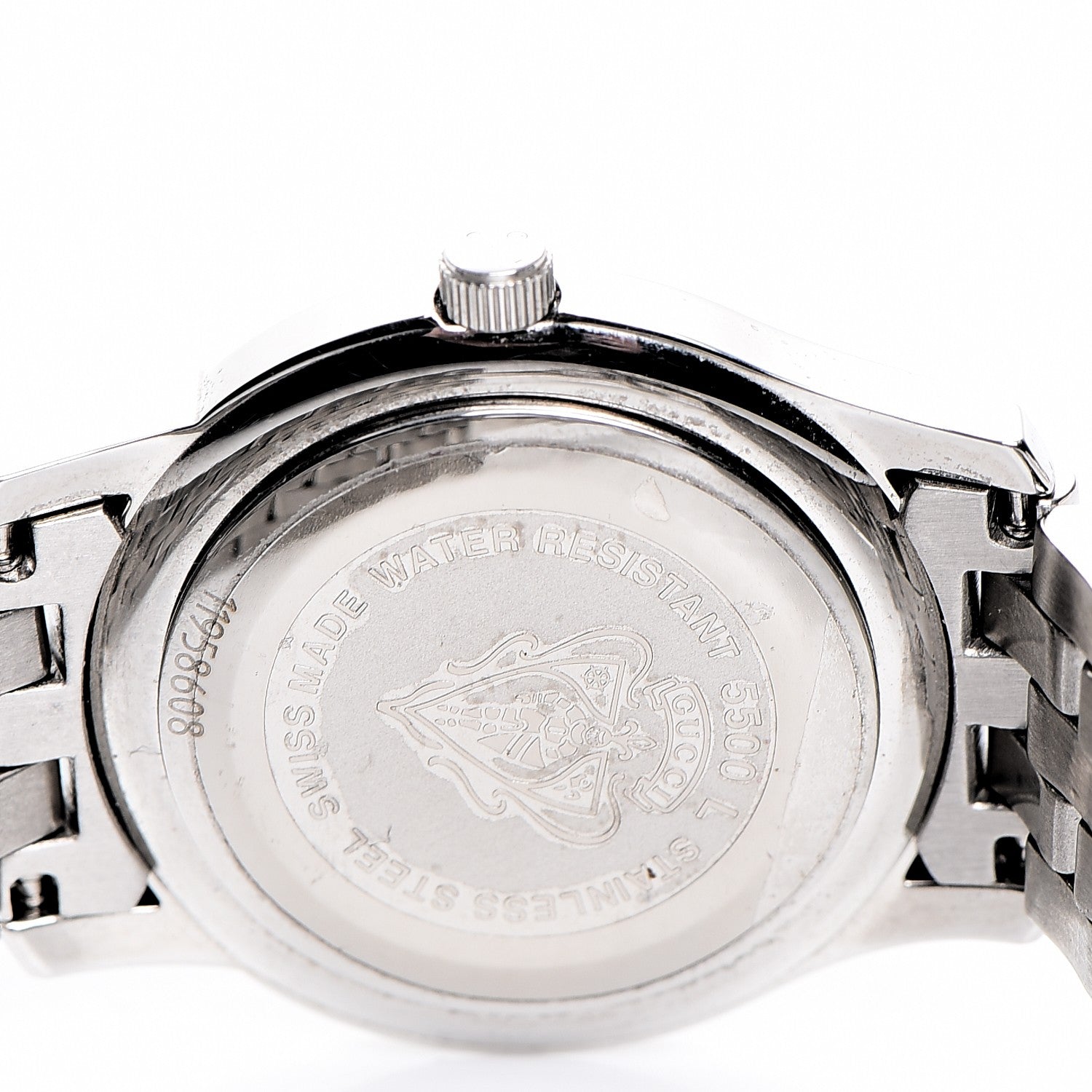 Gucci Stainless Steel Diamond 27mm 5500L Quartz Watch Brown 5 of 6