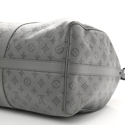 Louis Vuitton Calfskin Monogram Shadow Keepall Bandouliere 50 Anthracite gray 8 of 8