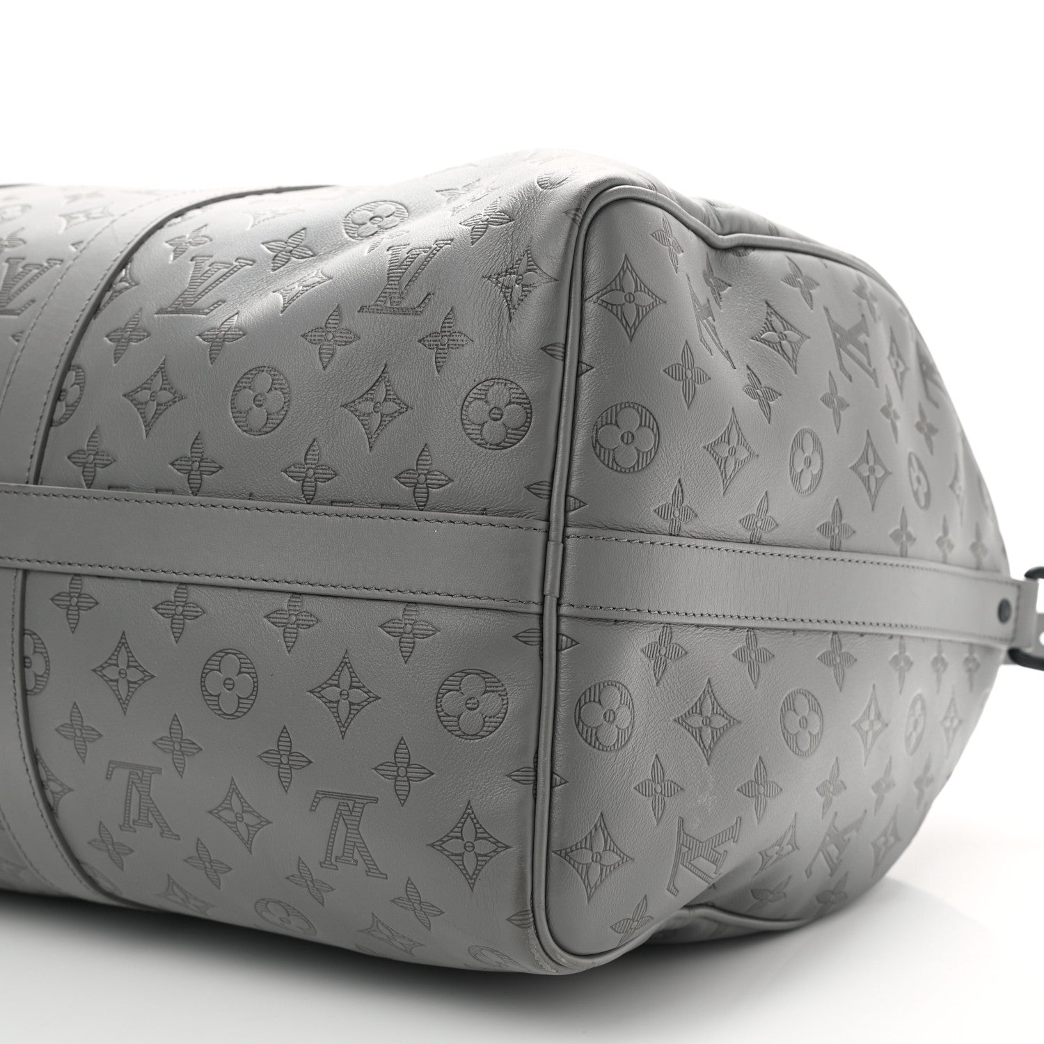 Louis Vuitton Calfskin Monogram Shadow Keepall Bandouliere 50 Anthracite gray 8 of 8