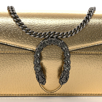 Gucci Metallic Calfskin Super Mini Dionysus Shoulder Bag Gold 7 of 9