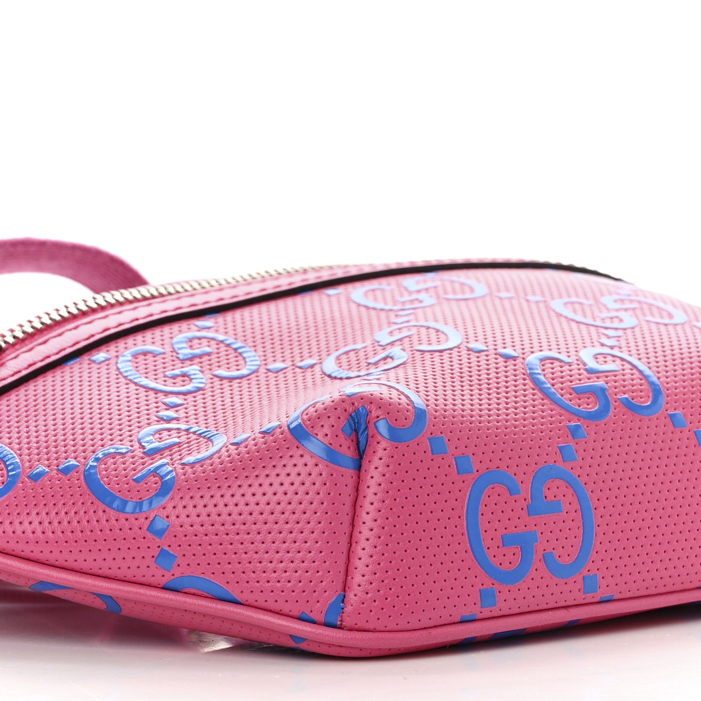 Calfskin GG Tennis Bi-Color Embossed Belt Bag Modern Fucsia Modern Blue
