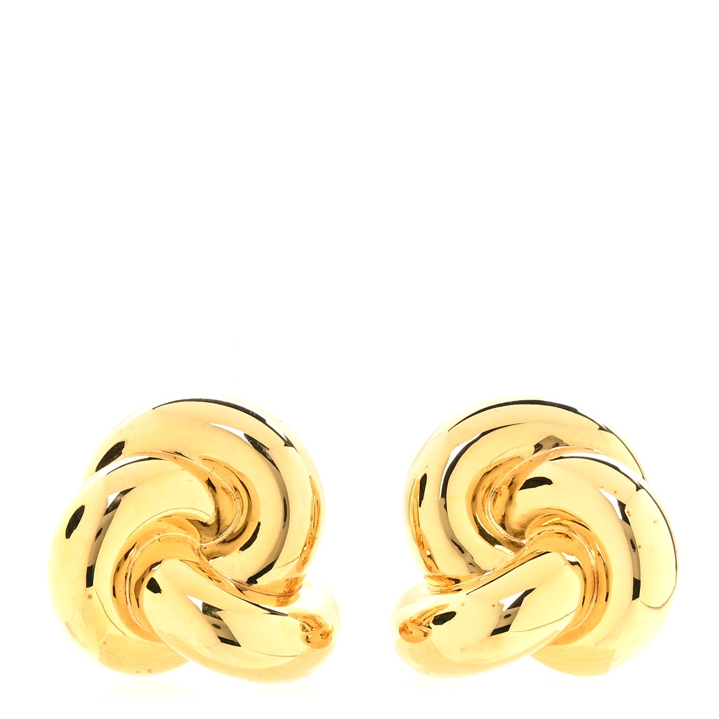 Knot Clip On Earrings Gold