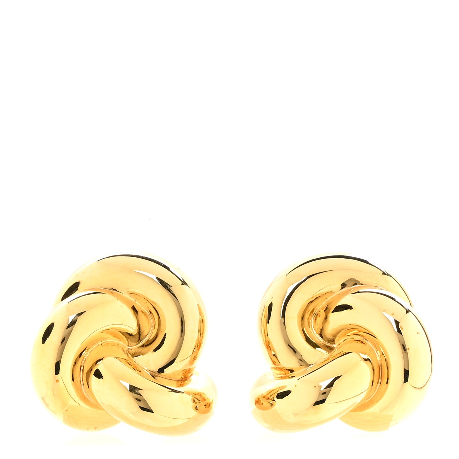 Saint Laurent Knot Clip On Earrings Gold 1 of 5