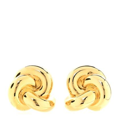 Saint Laurent Knot Clip On Earrings Gold 1 of 5