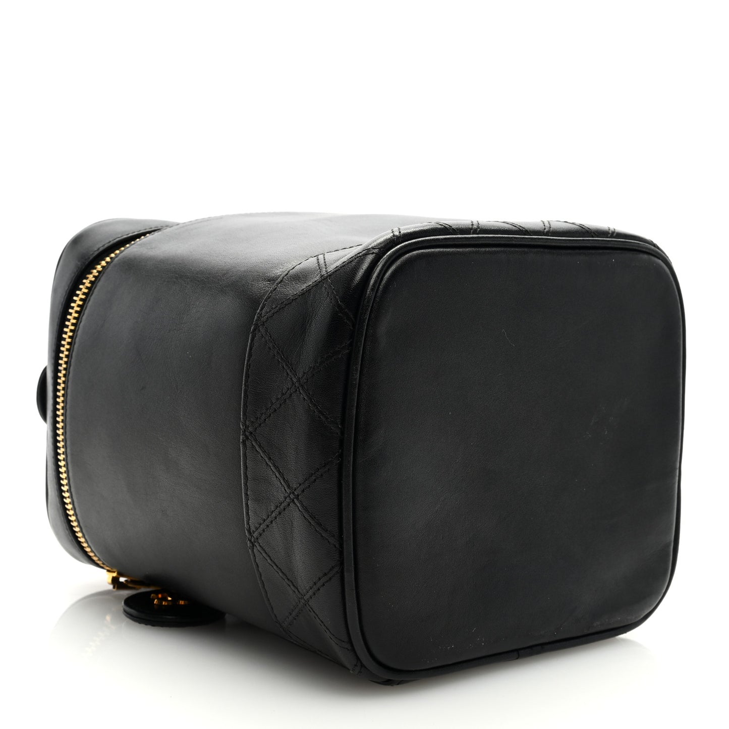 Lambskin Vanity Cosmetic Bag Black