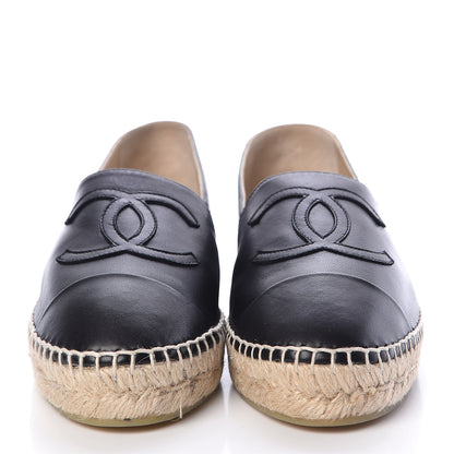 Chanel Lambskin CC Espadrilles 38 Black 2 of 9