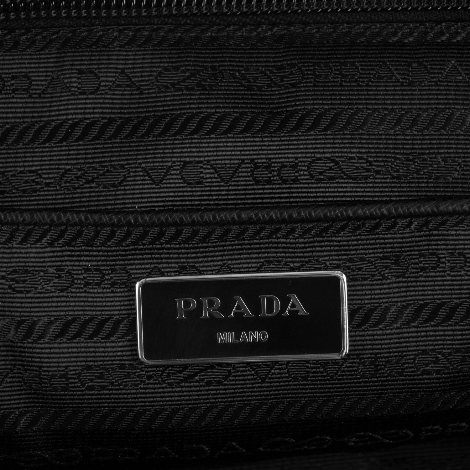 Prada Tessuto Nylon Floral Print Medium Backpack Black 6 of 8