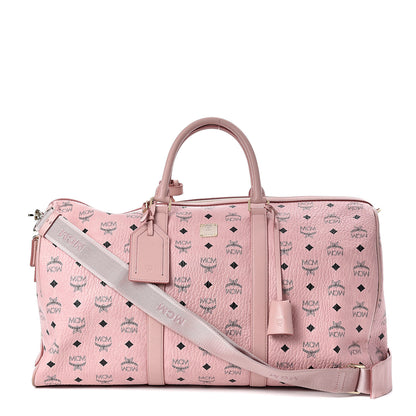 MCM Visetos Large Traveler Weekender Bag Light Pink 1 of 19