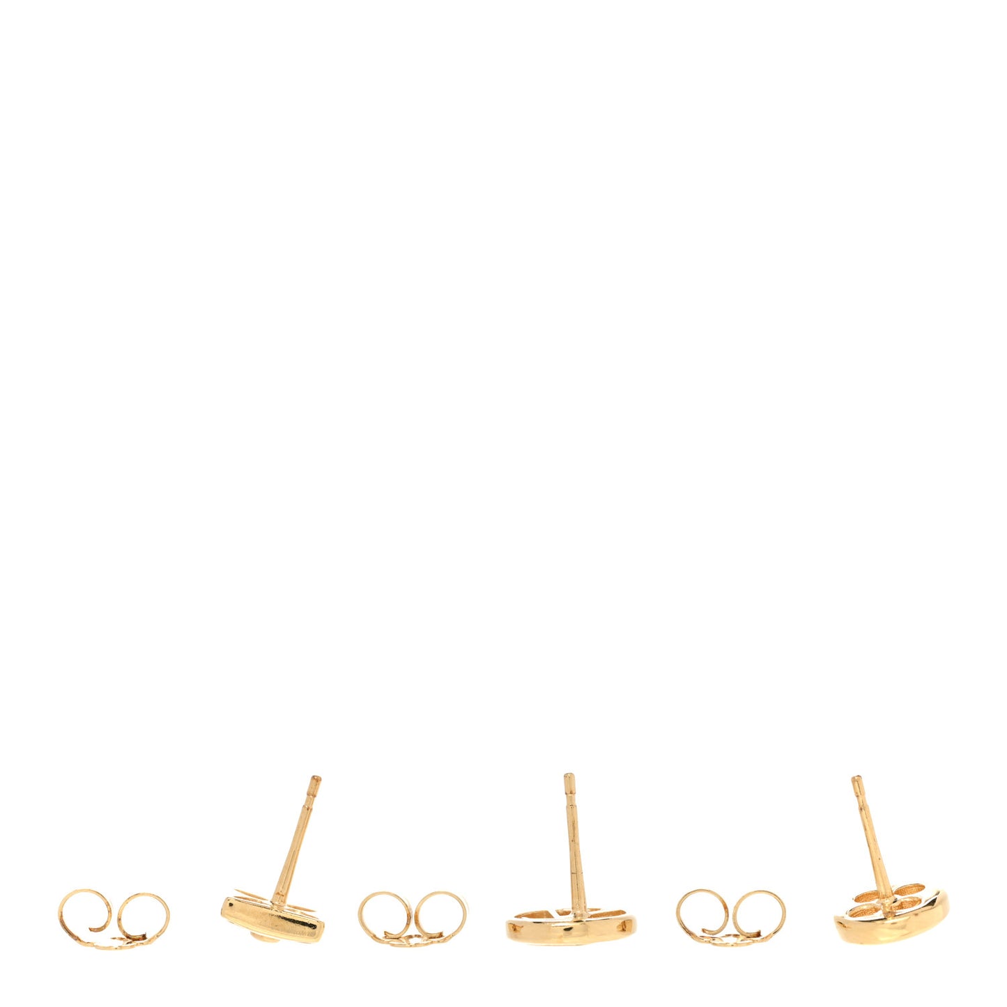 Metal Crazy In Lock Earrings Set Gold