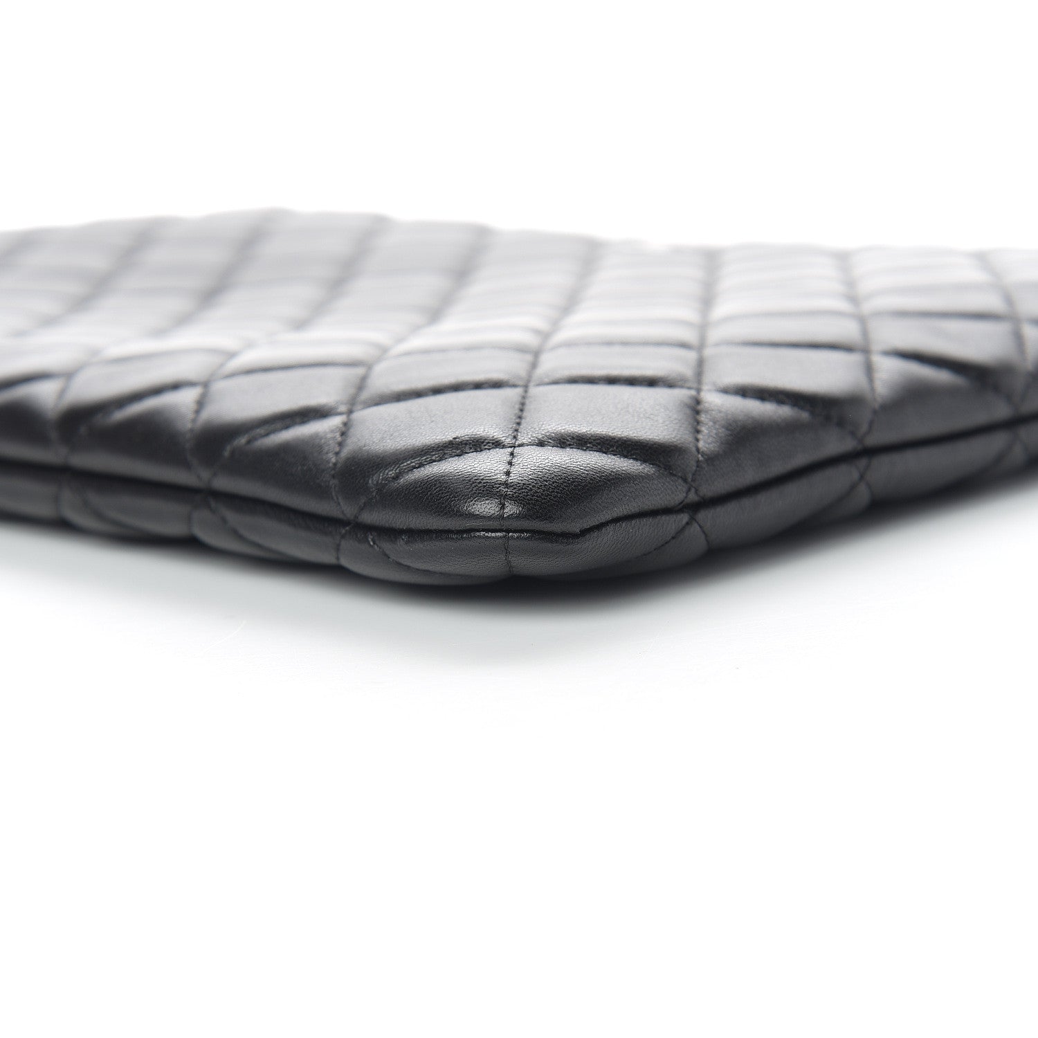 Chanel Lambskin Quilted Large Cosmetic Case Black 8 of 8