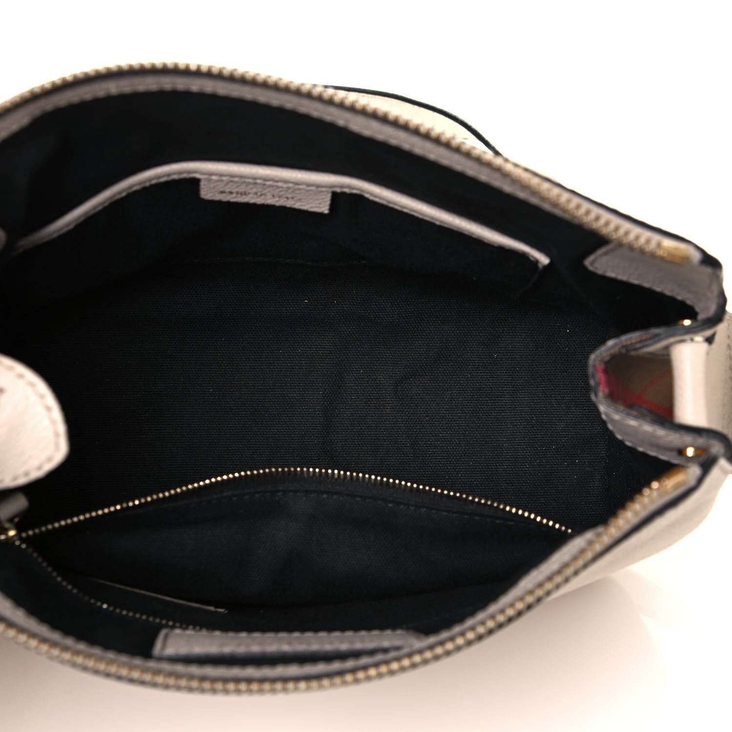 Burberry Soft Grain Calfskin House Check Small Helmsley Crossbody Limestone 5 of 17