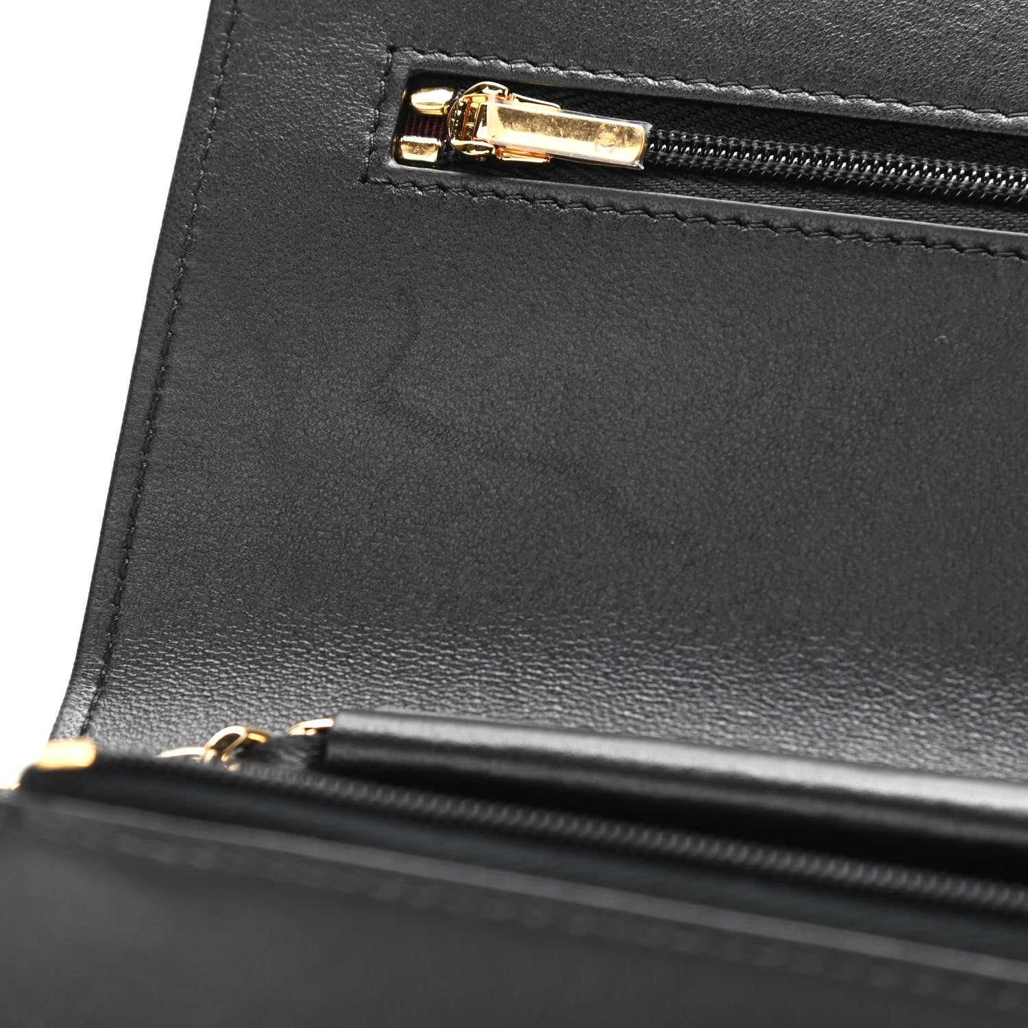 Chanel Lambskin Quilted Wallet On Chain WOC Black 12 of 15