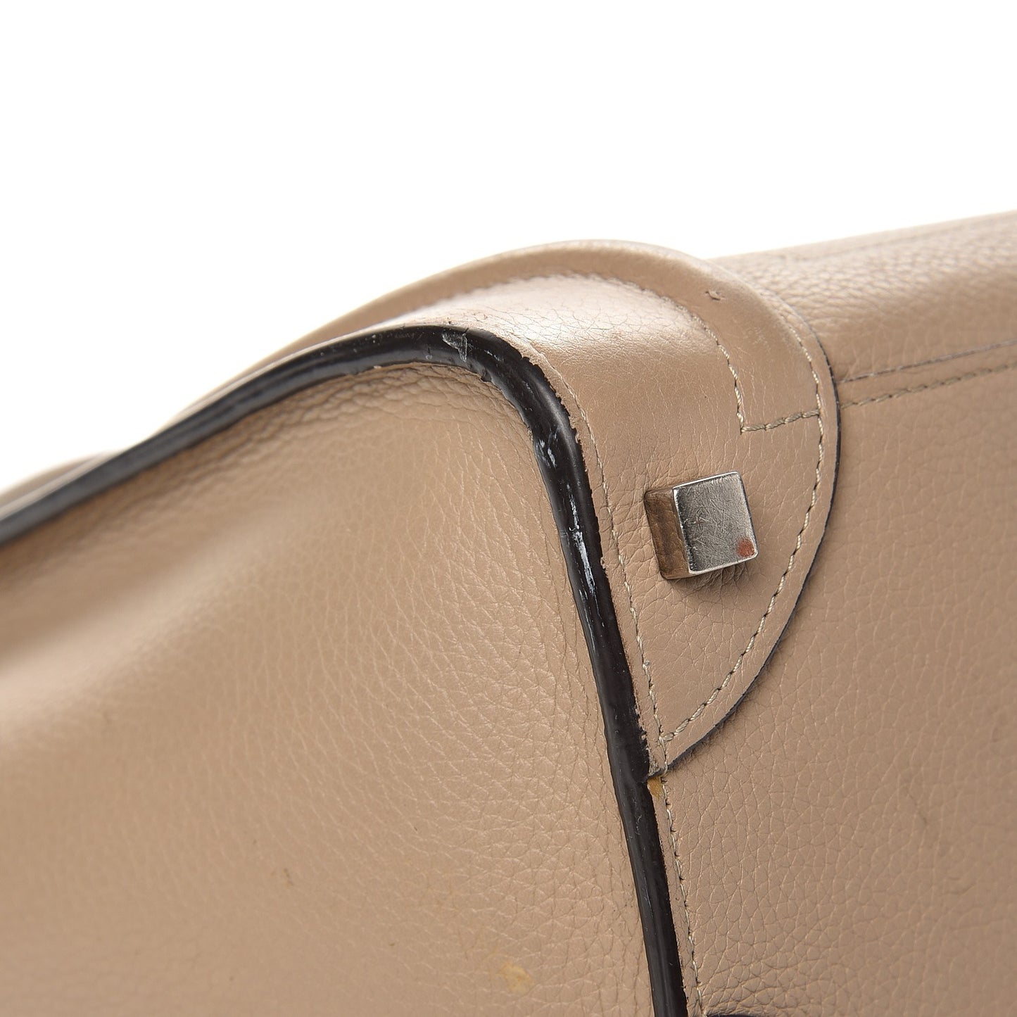 Drummed Calfskin Micro Luggage Dune