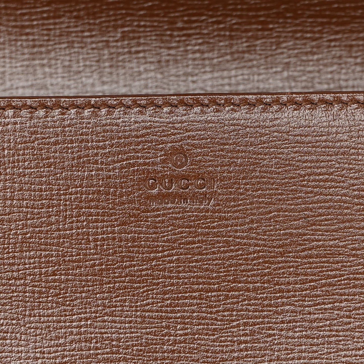 GG Supreme Monogram Azalea Calfskin Horsebit 1955 Wallet On Chain Beige Ebony Brown Sugar