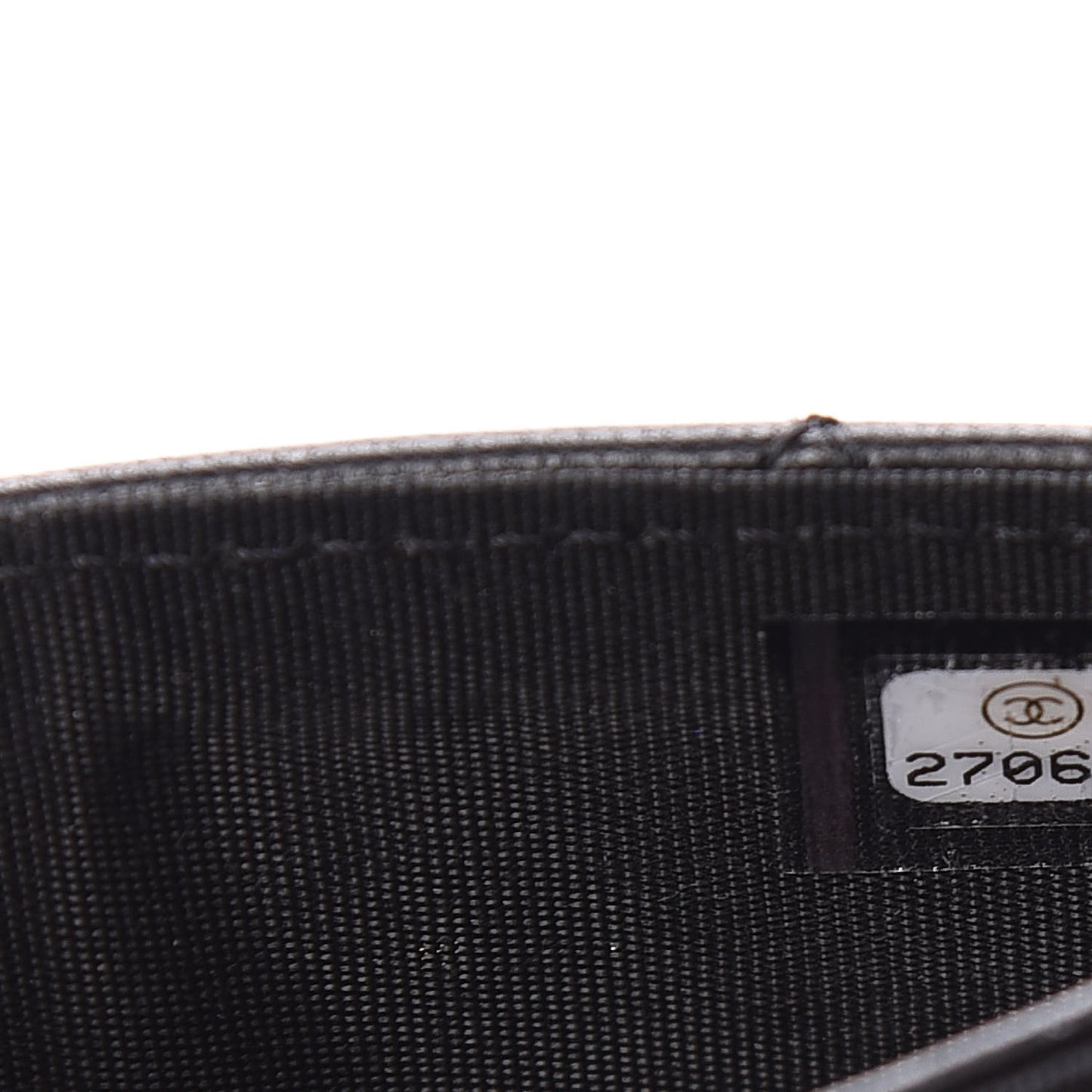 Lambskin Quilted Boy Card Holder Wallet Black