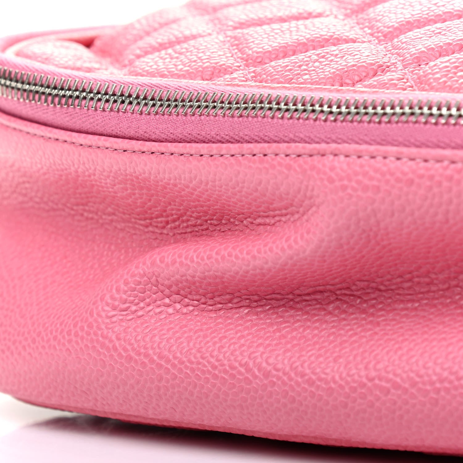 Chanel Caviar Quilted Cosmetic Pouch Pink 11 of 12