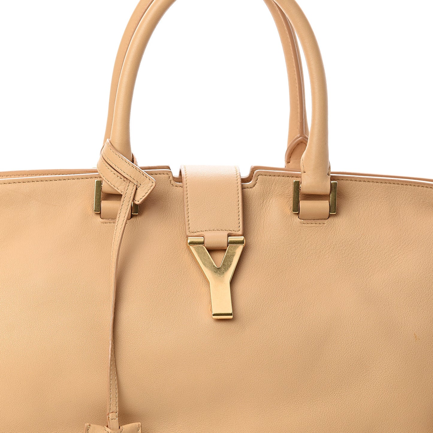 Calfskin Medium Classic Y Cabas Light Beige