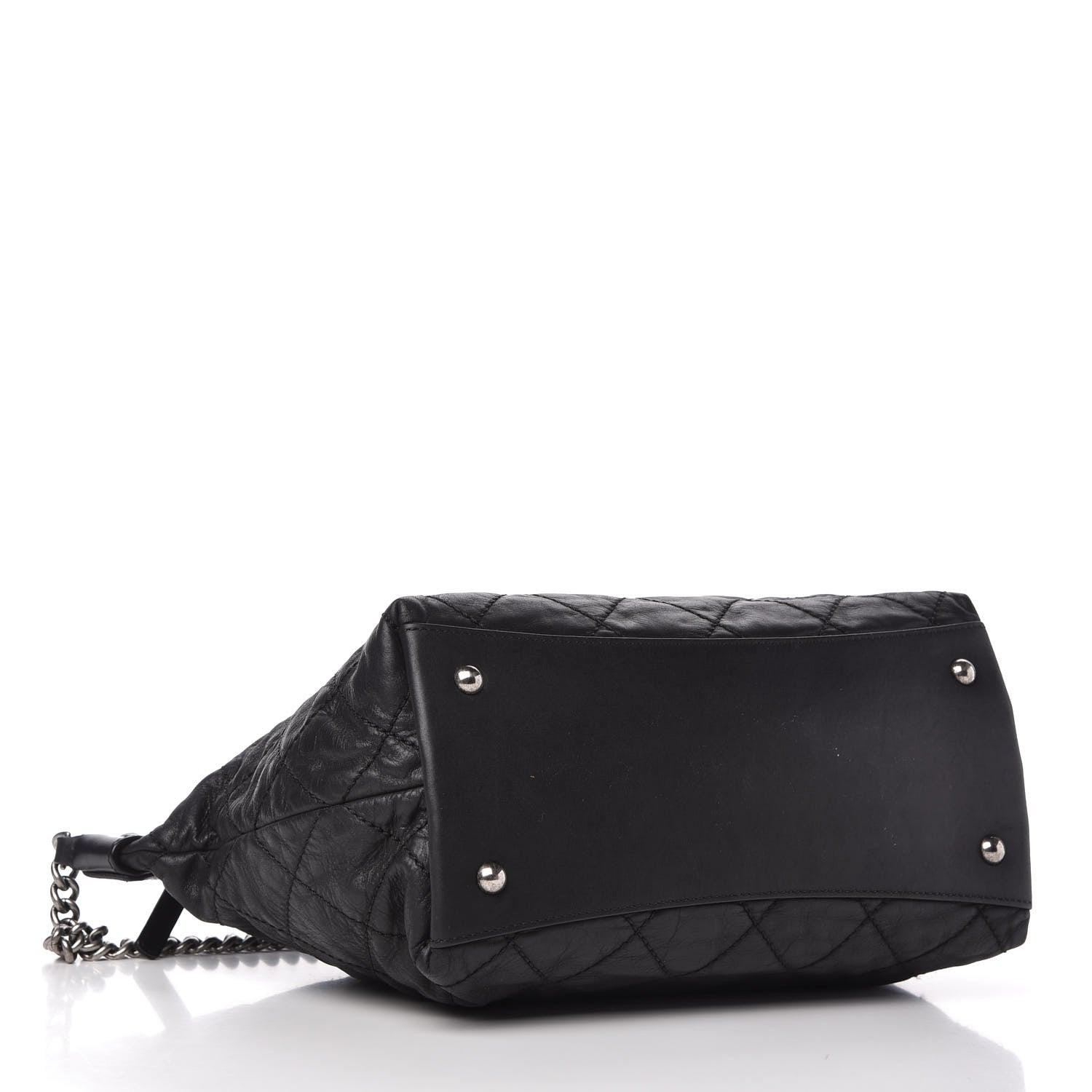 Chanel Iridescent Calfskin Quilted Coco Daily Shoulder Bag Black 4 of 10
