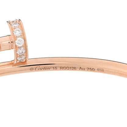 Cartier 18K Pink Gold Diamond Small Juste Un Clou Bracelet 15 3 of 4