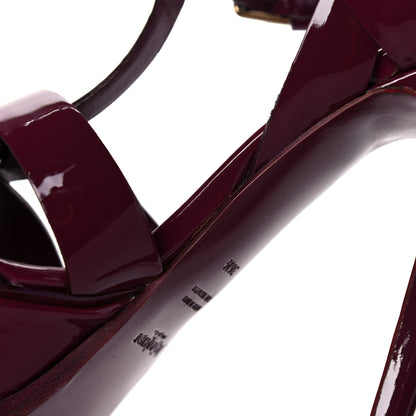 Saint Laurent Patent Tribute 105 Platform Sandals 36.5 Purple 9 of 11