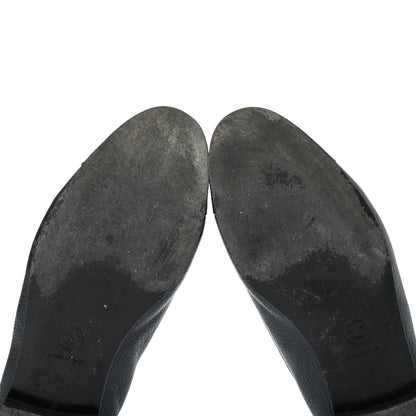 Chanel Goatskin Patent CC Cap Toe Ballerina Flats 39 Black 7 of 15