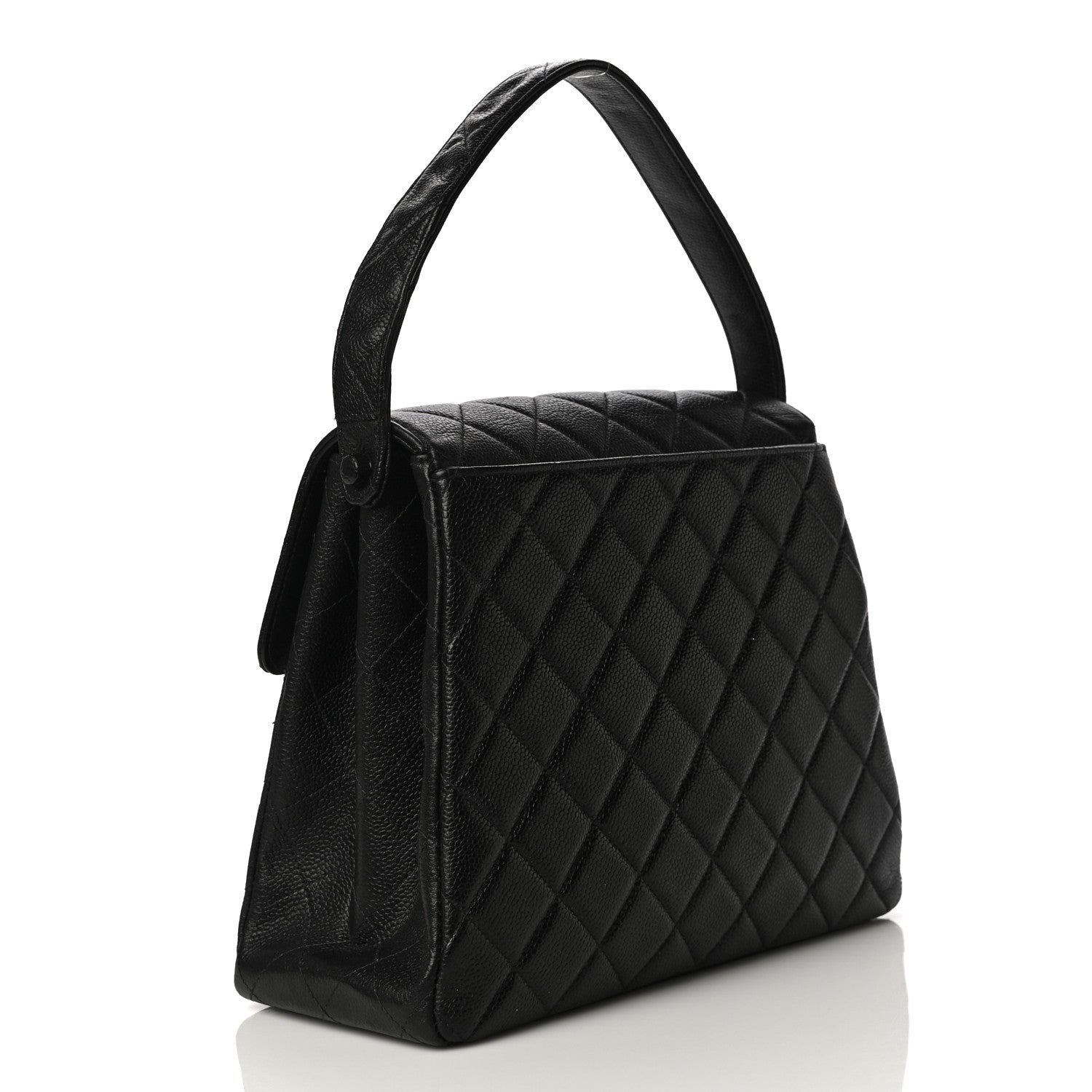 Chanel Caviar Quilted Jumbo Kelly Flap Black 2 of 12