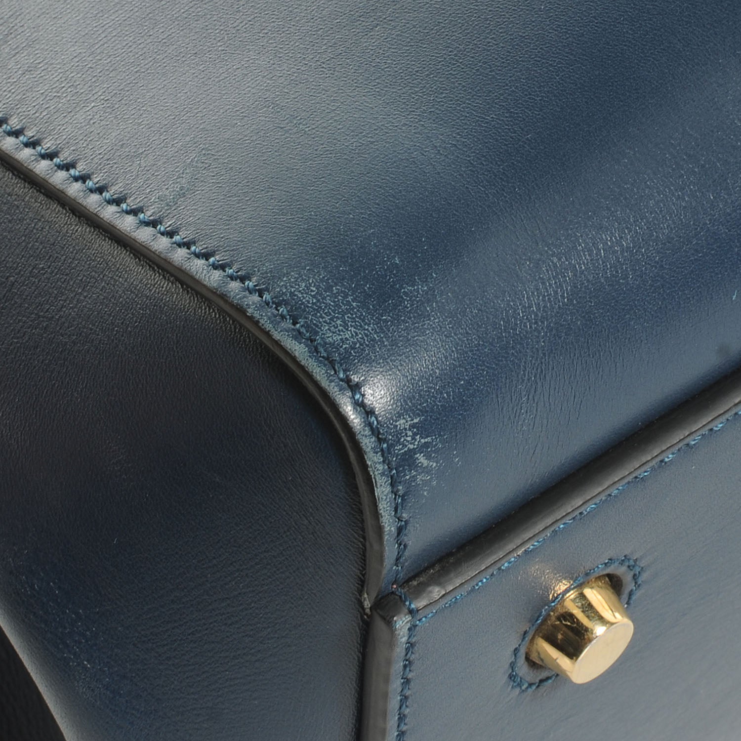 Celine Smooth Calfskin Medium Edge Shoulder Bag Deepsea 5 of 10