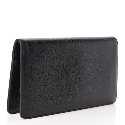 Chanel Caviar Sevruga Yen Wallet Black 3 of 8