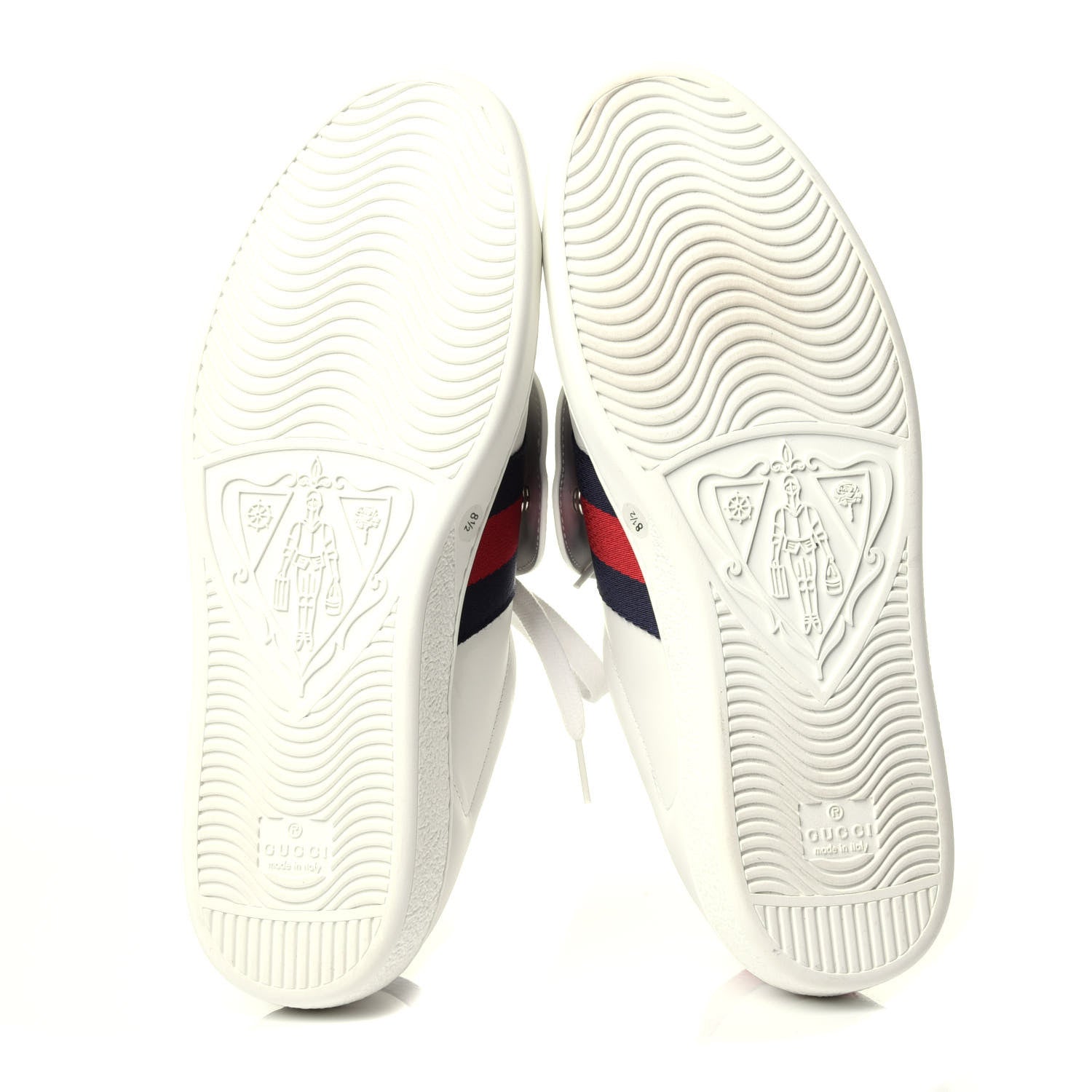 Gucci Calfskin Ayers Web Tiger Embroidered Mens Ace Sneakers 8.5 White 7 of 15