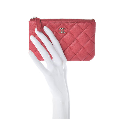 Chanel Caviar Quilted Small Cosmetic Case Dark Pink 2 of 8