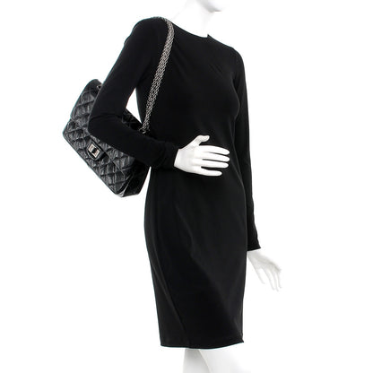 Chanel Distressed Patent Quilted 2.55 Reissue 227 Flap Black 3 of 13