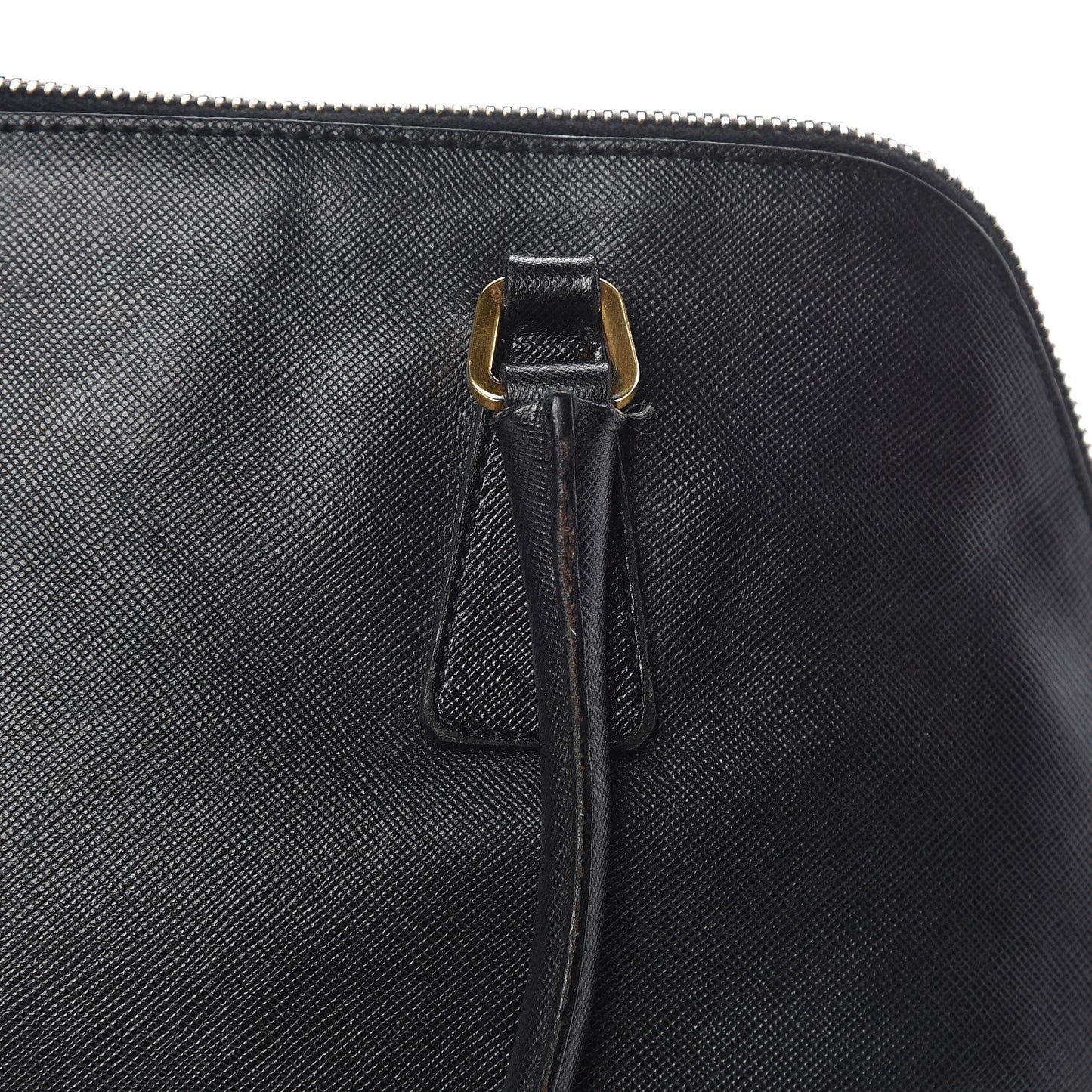 Saffiano Top Handle Dome Satchel Black