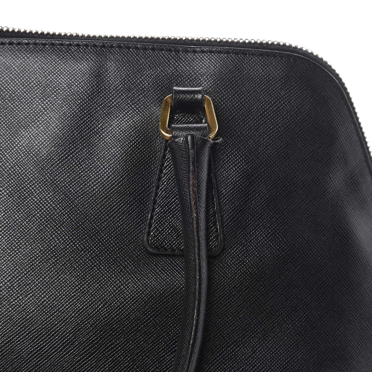 Prada Saffiano Top Handle Dome Satchel Black 13 of 18