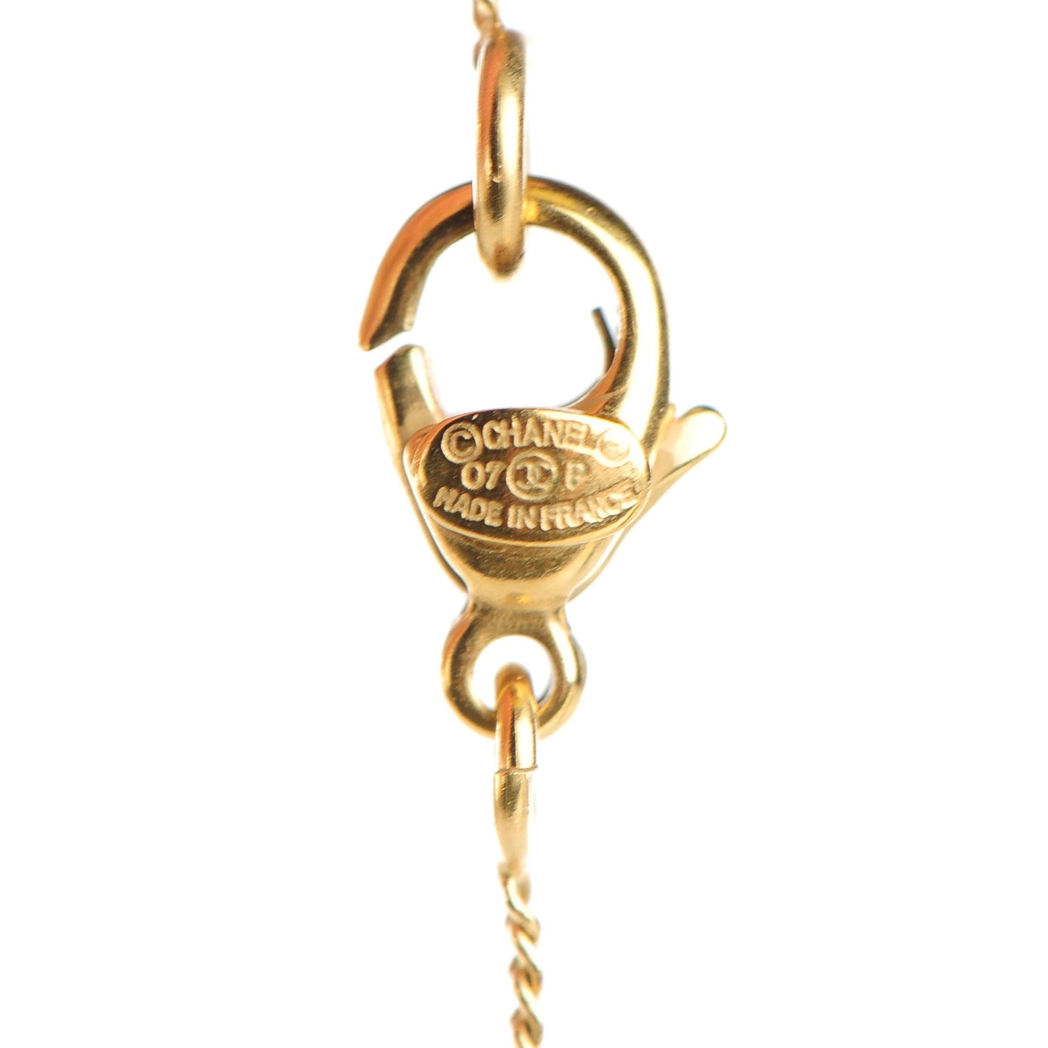 Chanel Enamel CC Ladybug Necklace Pink White Gold 4 of 4