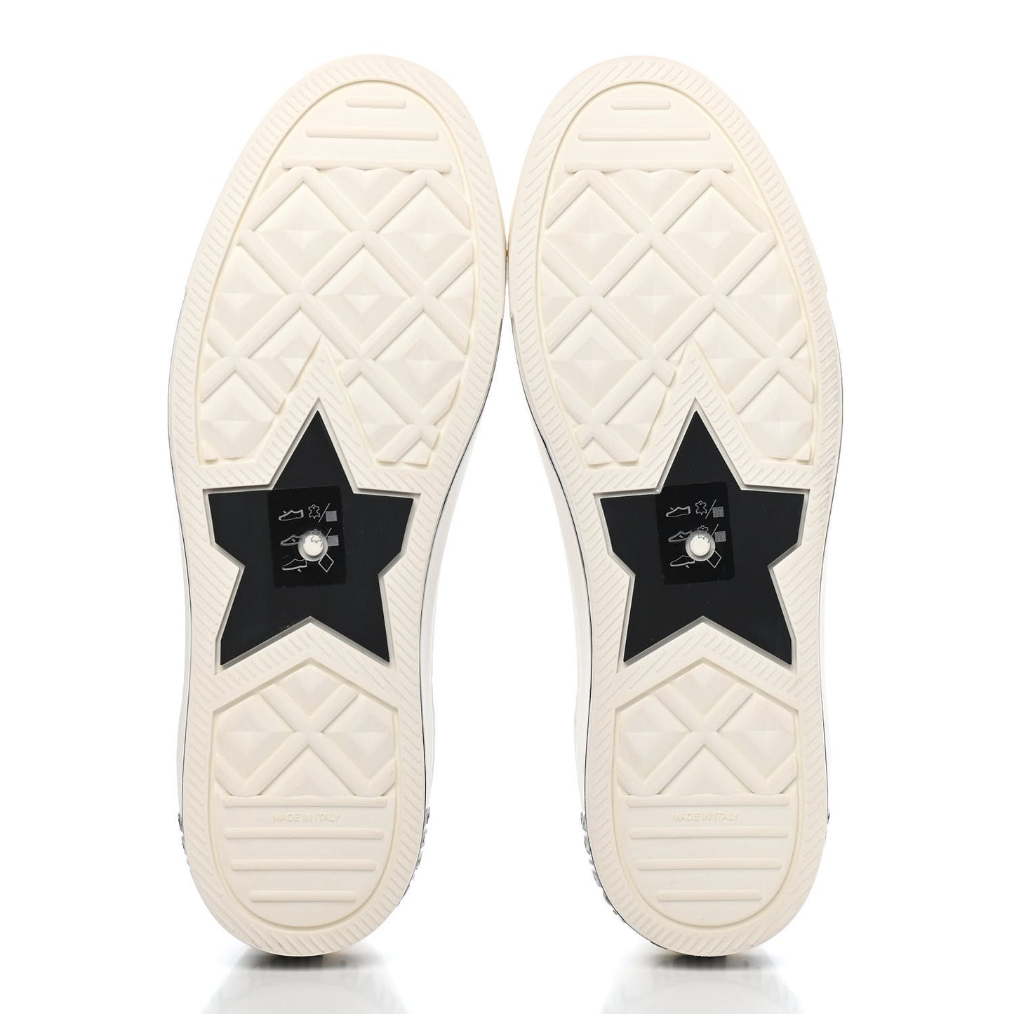 Technical Knit Calfskin Womens Walk'N'Dior High Top Sneakers 39.5 White