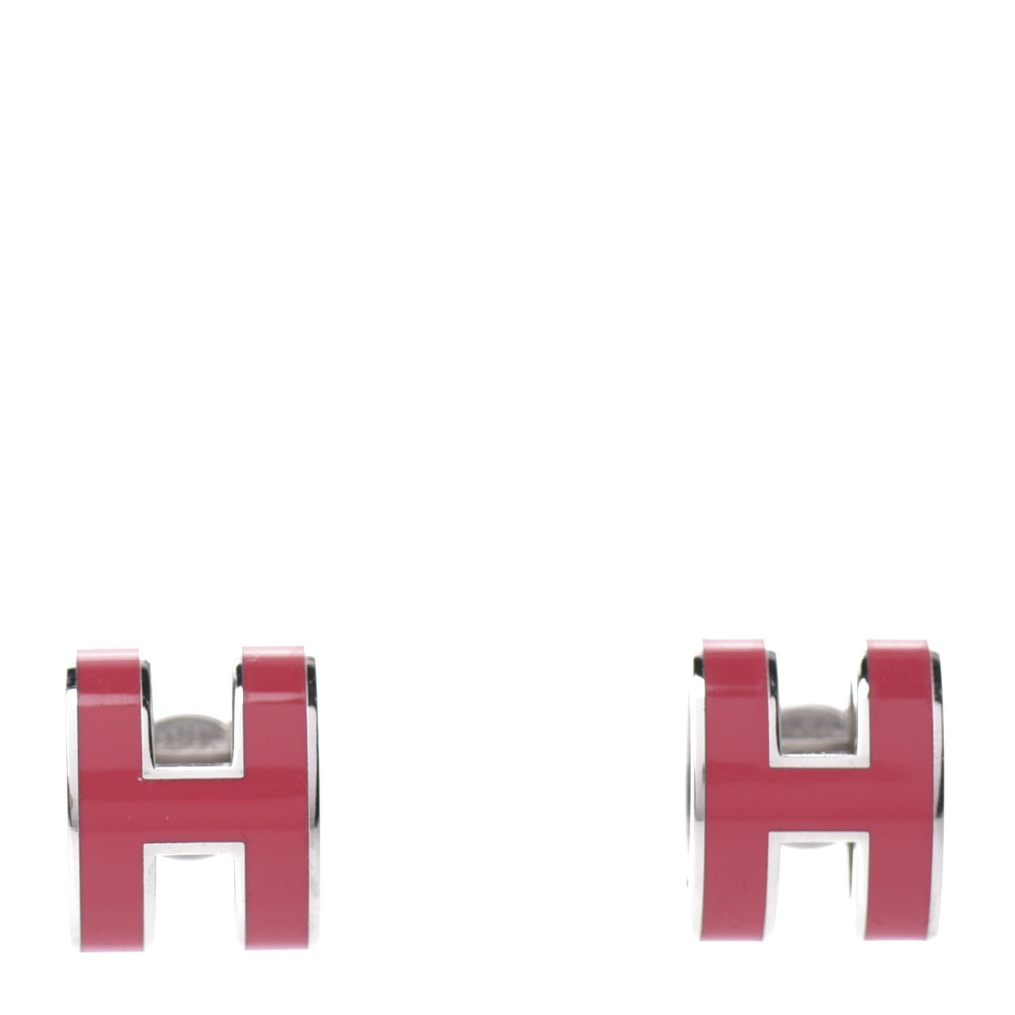 Palladium Lacquered Pop H Earrings Rose Extreme