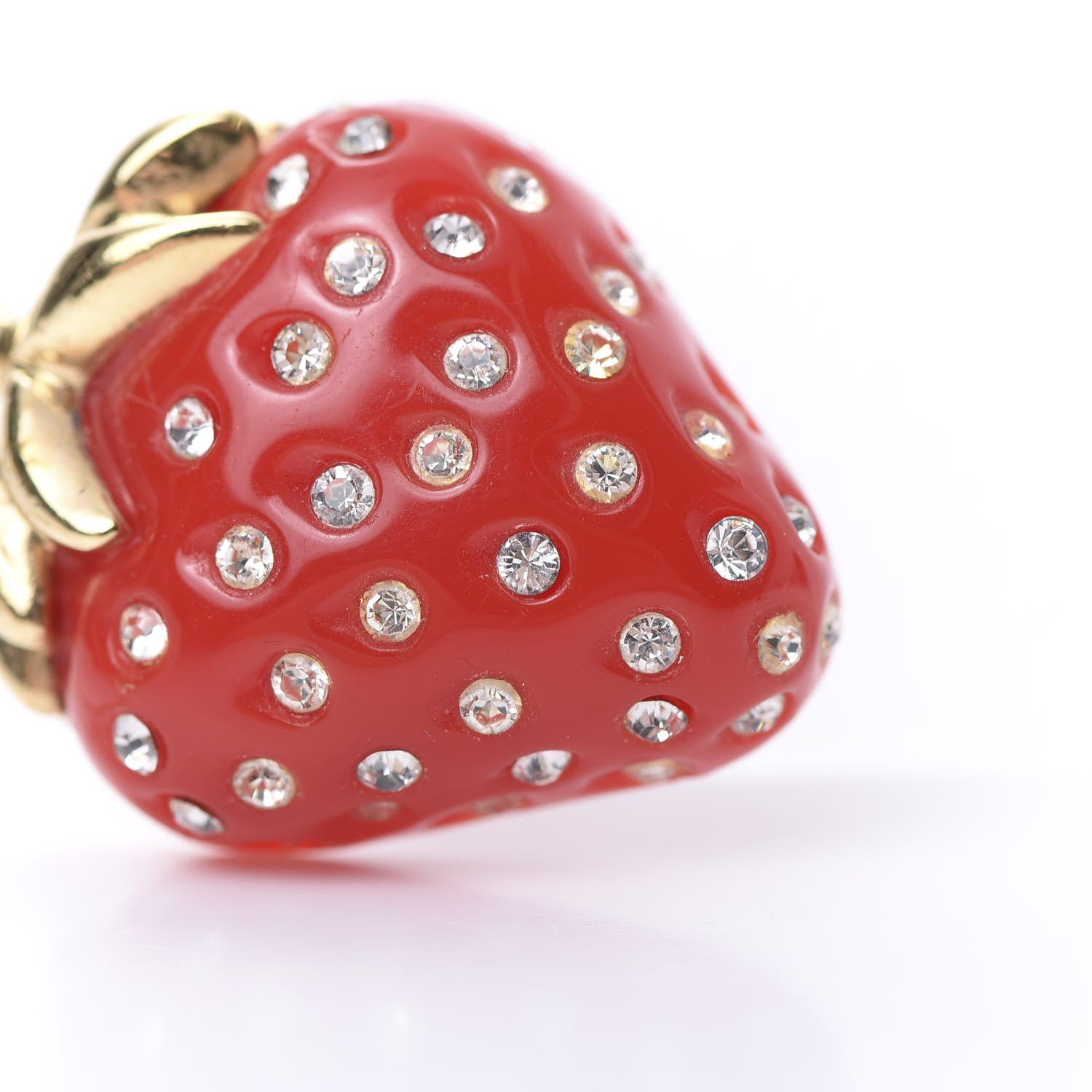 Louis Vuitton Fraises Strawberry Heart Earrings 6 of 7