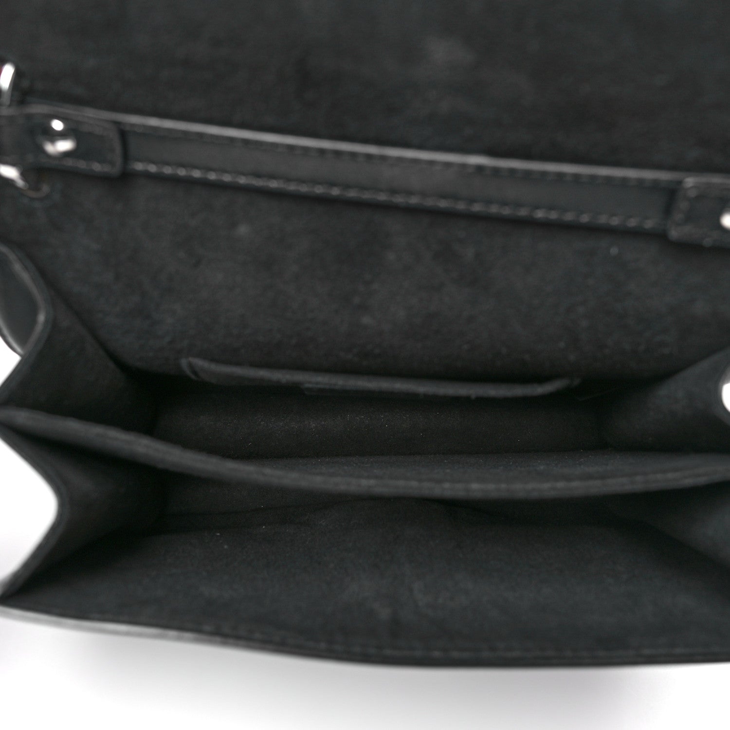 Fendi Vitello Liberty Lucido Metal Monster Eyes Studded Small Kan I Shoulder Bag Black 5 of 10