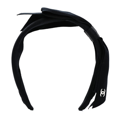 Chanel Silk CC Headband Black 1 of 4