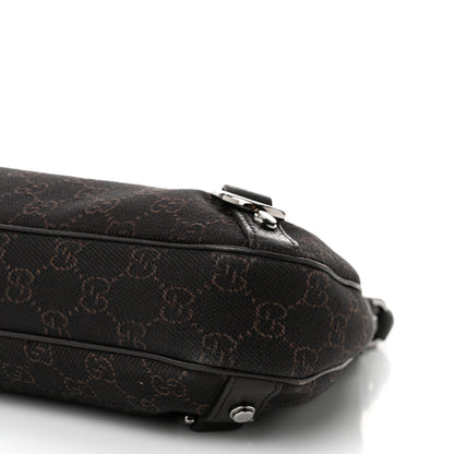Gucci Denim Monogram Abbey D Ring Hobo Brown 10 of 10