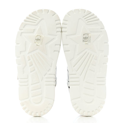 Christian Dior Technical Knit Jute Dioract 10mm Sandals 36 White Black 5 of 9