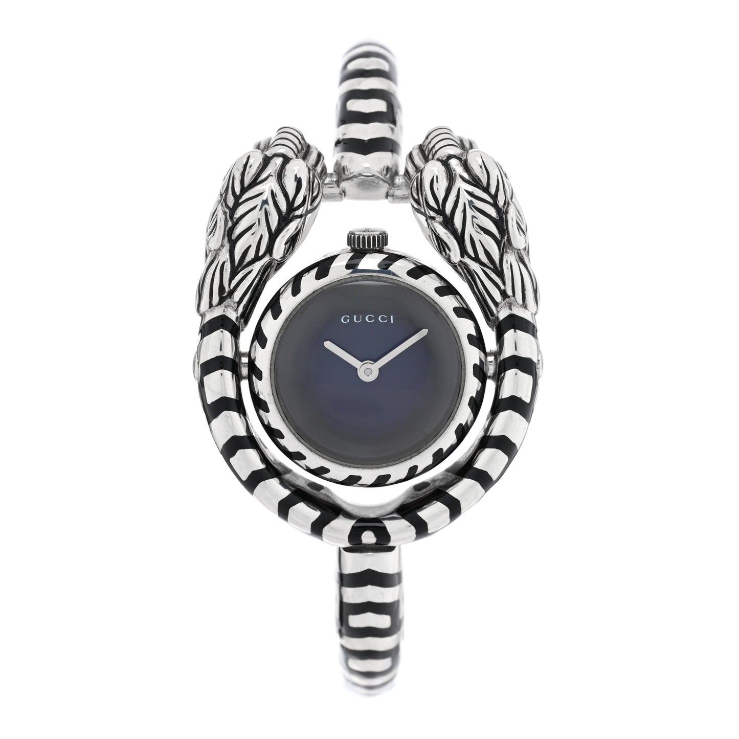 Sterling Silver Black Mother of Pearl 23mm Dionysus Quartz Watch